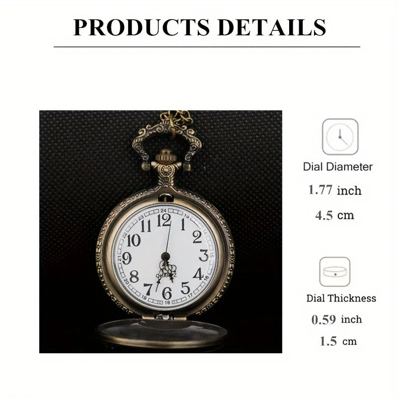 Retro Ghost Head Pocket Watch