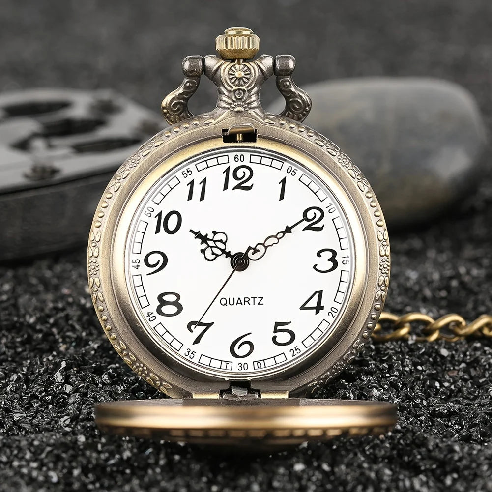 Retro Ghost Head Pocket Watch