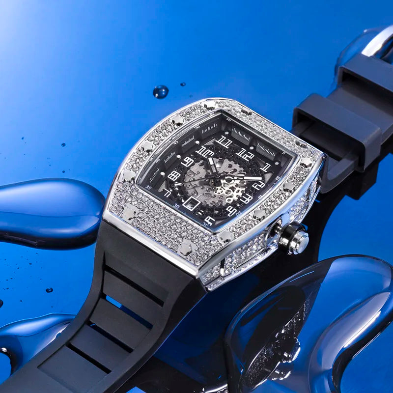 RedBox Square Iced Watch