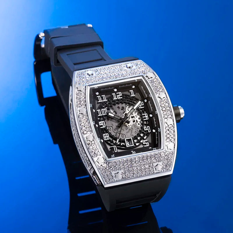 RedBox Square Iced Watch