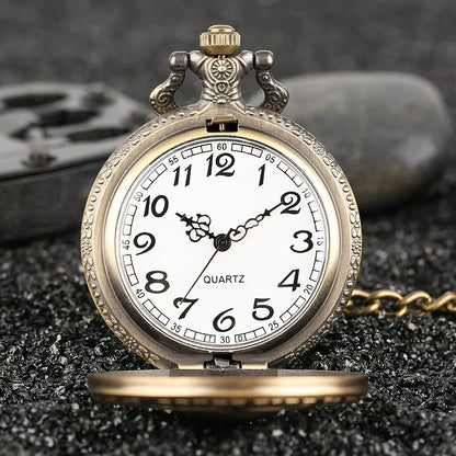 Retro Ghost Head Pocket Watch