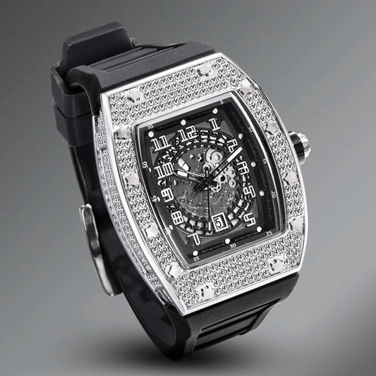 RedBox Square Iced Watch