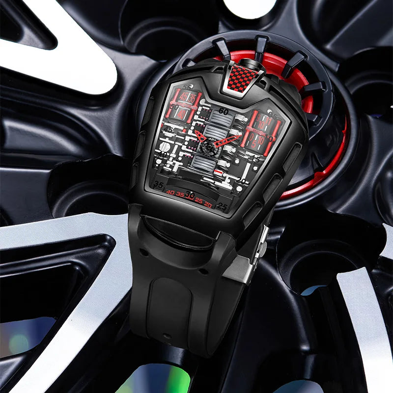 RedBox rectangular trendy men's watch