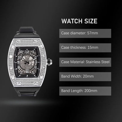 RedBox Square Iced Watch