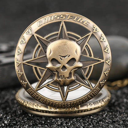 Retro Ghost Head Pocket Watch